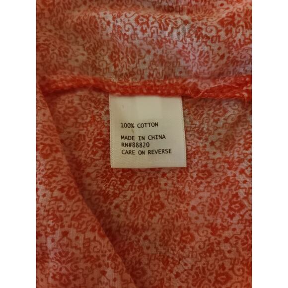 NWT St Tropez West red white swimsuit cover up tunic - XL - Picture 5 of 5